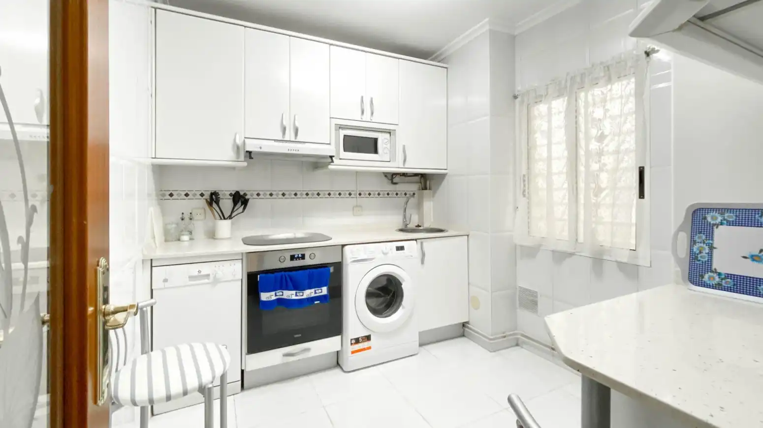 Küche von Wohnung zur Miete in Santander mit Heizung, Parkett und Möbliert