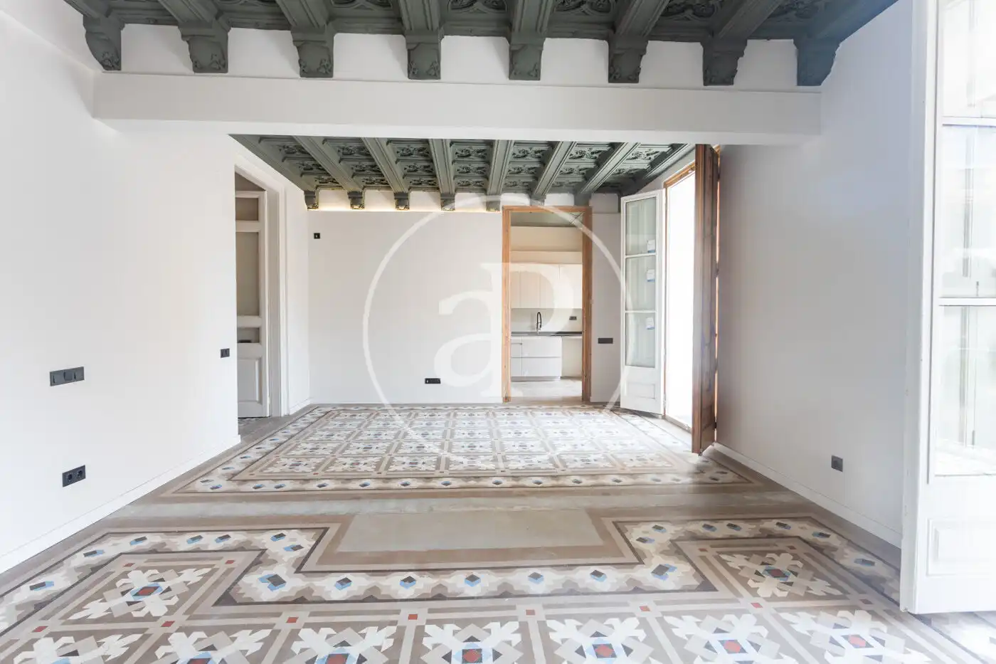 Sala de estar de Piso de alquiler en Barcelona con Aire acondicionado, Calefacción y Terraza
