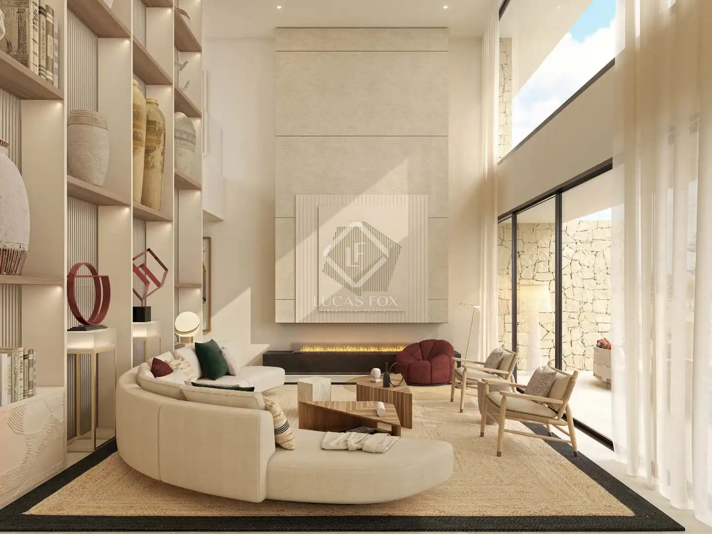 Sala de estar de Casa o chalet en venta en Santa Eulària des Riu con Aire acondicionado, Jardín privado y Terraza
