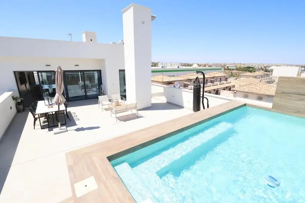 Swimming pool of Attic for rent in Orihuela  with Air Conditioner, Heating and Swimming Pool