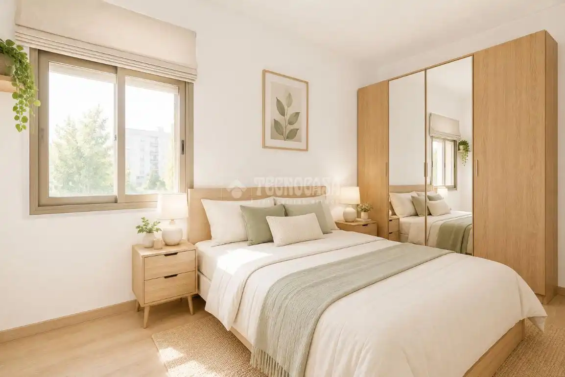 Schlafzimmer von Wohnung zum Verkauf in Barcelona mit Parkett