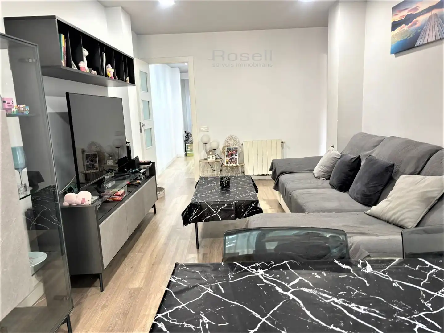 Sala de estar de Piso en venta en Terrassa con Calefacción, Parquet y Balcón