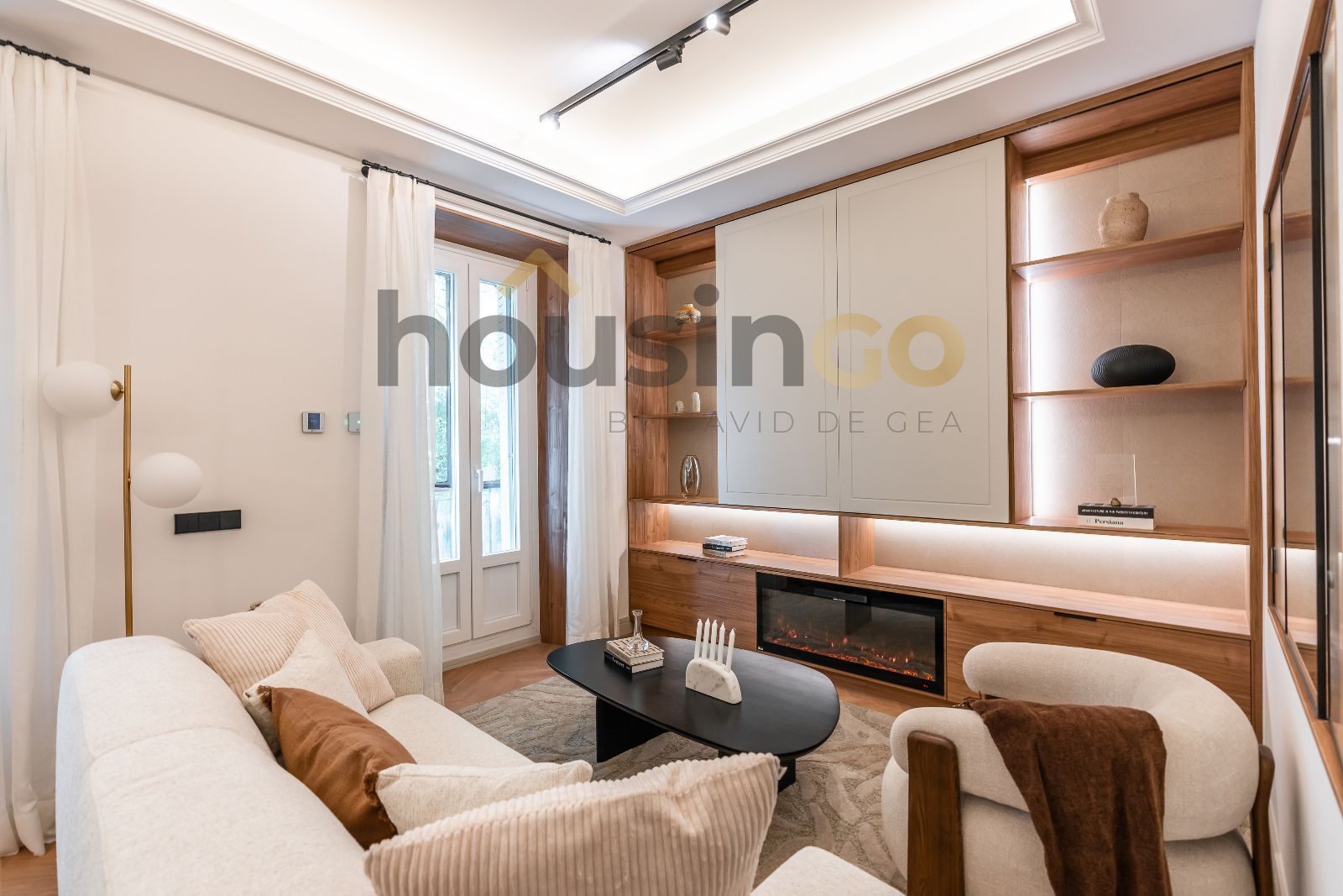 Sala d'estar de Pis en venda en  Madrid Capital amb Aire condicionat, Calefacció i Parquet