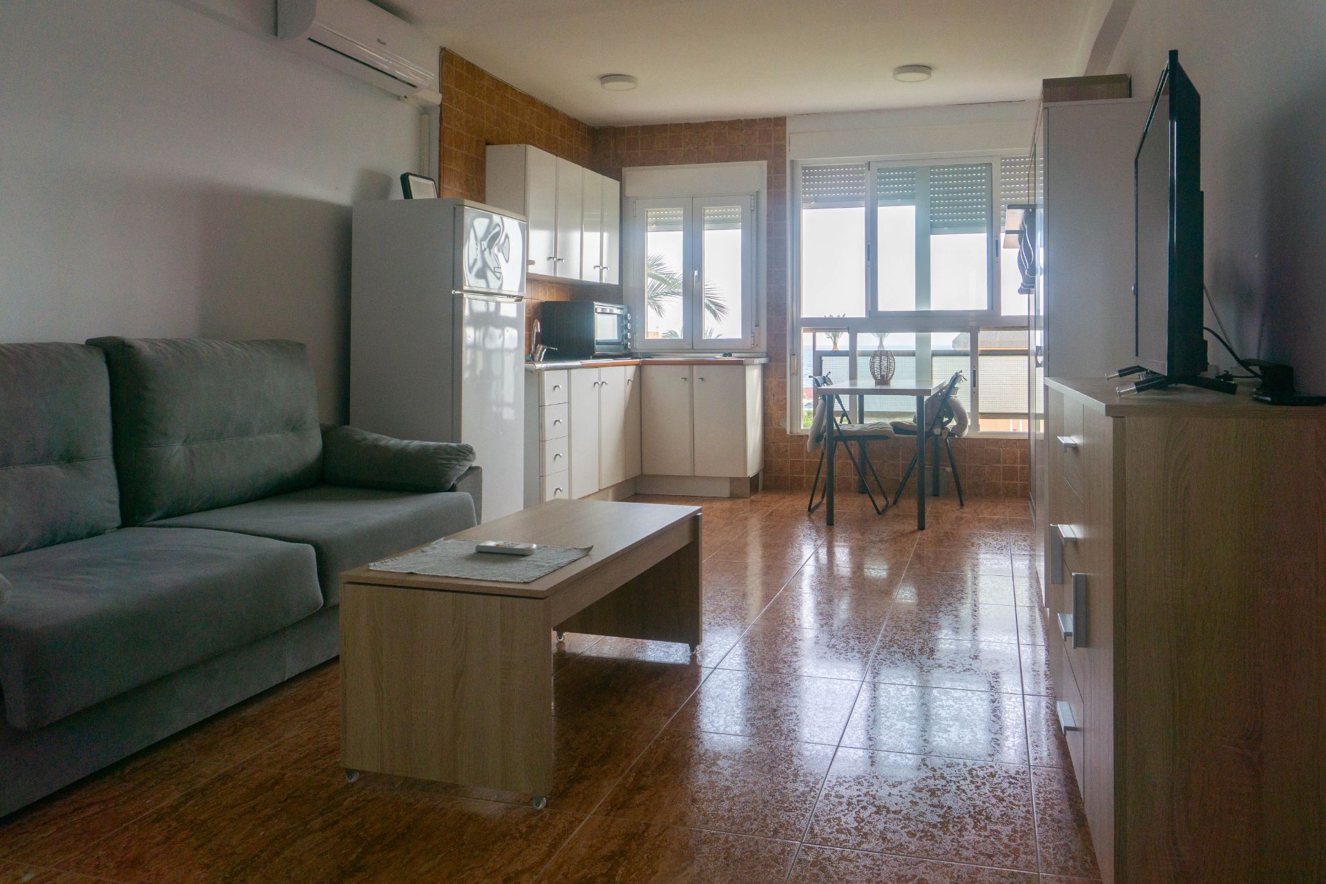 Living room of Study for sale in  Almería Capital  with Air Conditioner, Furnished and Community pool