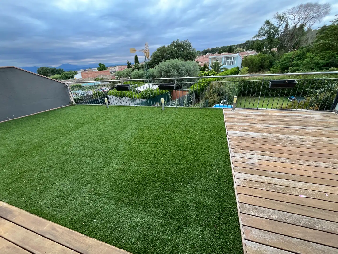 Terrace of Flat for sale in Cassà de la Selva  with Air Conditioner, Heating and Parquet flooring