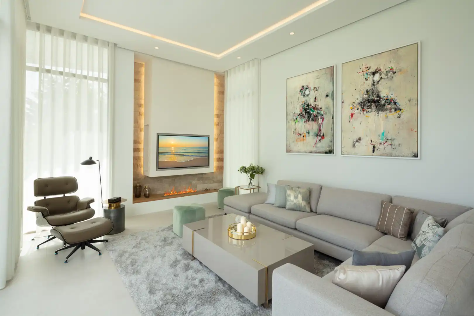 Sala d'estar de Casa o xalet de lloguer en Marbella amb Aire condicionat, Jardí privat i Terrassa