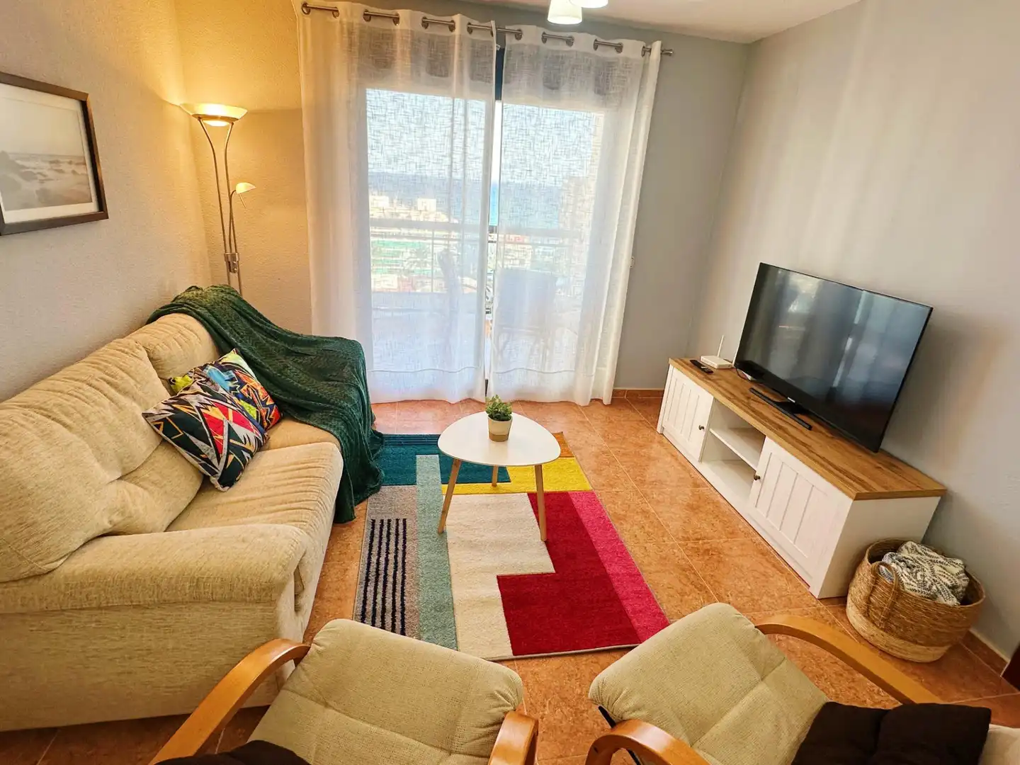 Living room of Apartments for rent in El Campello  with Air Conditioner, Heating and Private garden