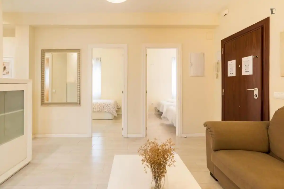 Dormitori de Apartament de lloguer en Málaga amb Aire condicionat, Moblat i Forn