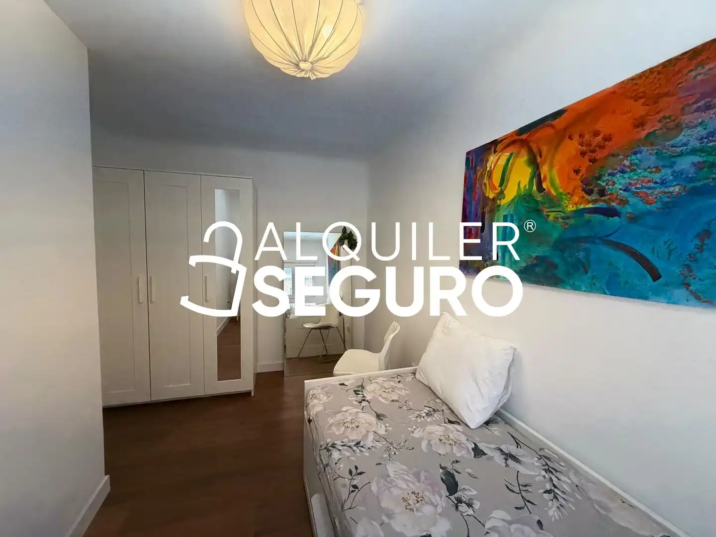 Bedroom of Flat for rent in Madrid  with Air Conditioner and Furnished