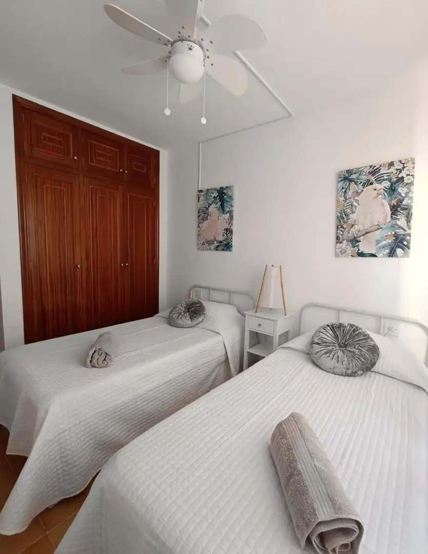 Dormitori de Apartament en venda en Calpe / Calp amb Aire condicionat, Terrassa i Moblat