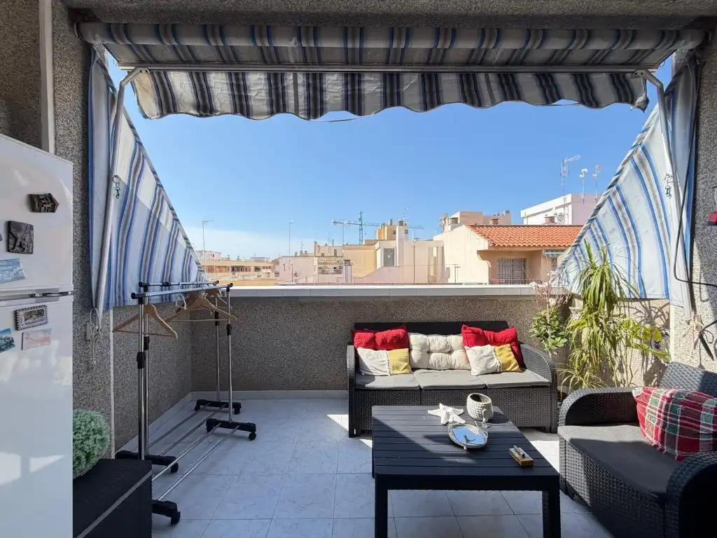 Terrace of Attic for sale in Torrevieja  with Air Conditioner and Furnished
