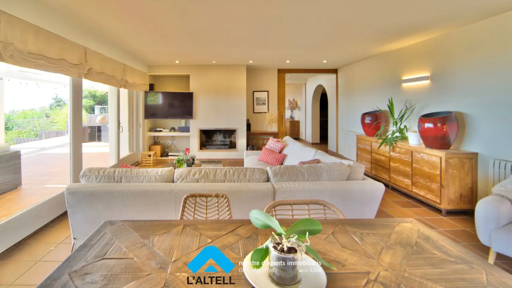 Sala de estar de Casa o chalet en venta en L'Ametlla del Vallès con Aire acondicionado, Calefacción y Jardín privado