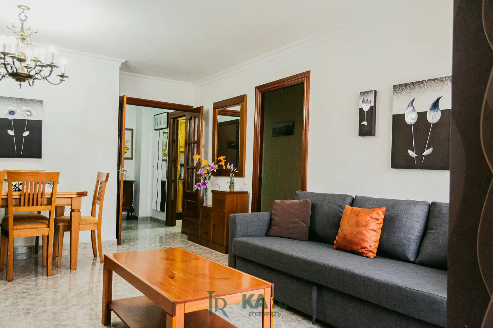 Sala de estar de Piso de alquiler en Málaga con Aire acondicionado, Calefacción y Jardín privado