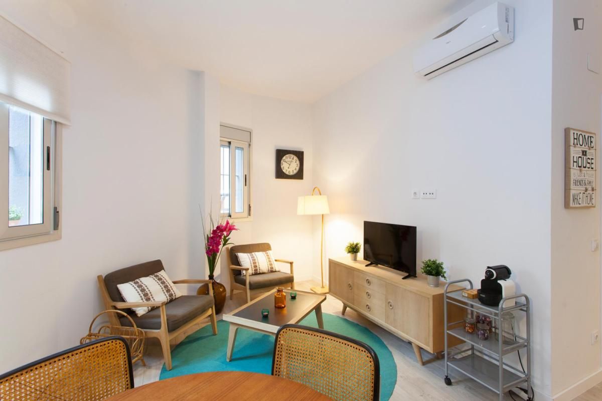 Living room of Apartment to rent in  Barcelona Capital  with Air Conditioner, Heating and Furnished