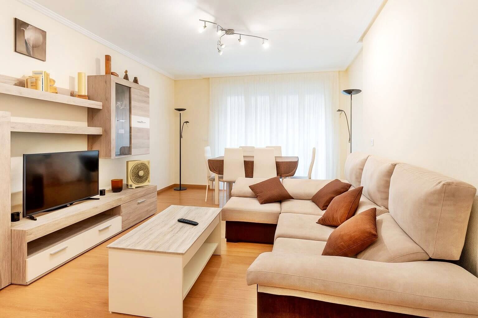 Living room of Flat to rent in Santander  with Heating, Furnished and Oven