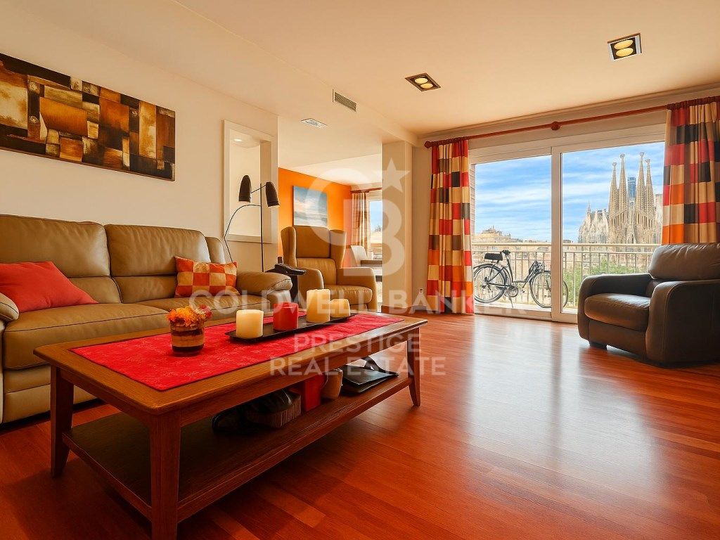Sala d'estar de Pis en venda en  Barcelona Capital amb Terrassa