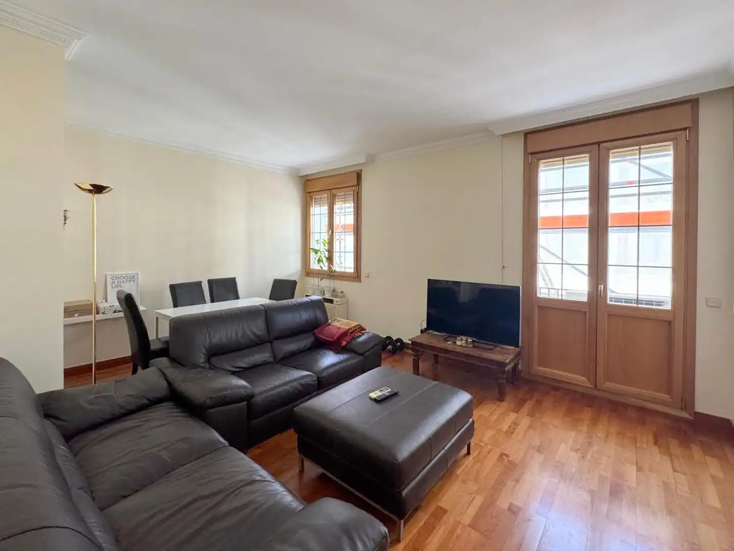 Living room of Flat for sale in Madrid  with Heating, Parquet flooring and Furnished
