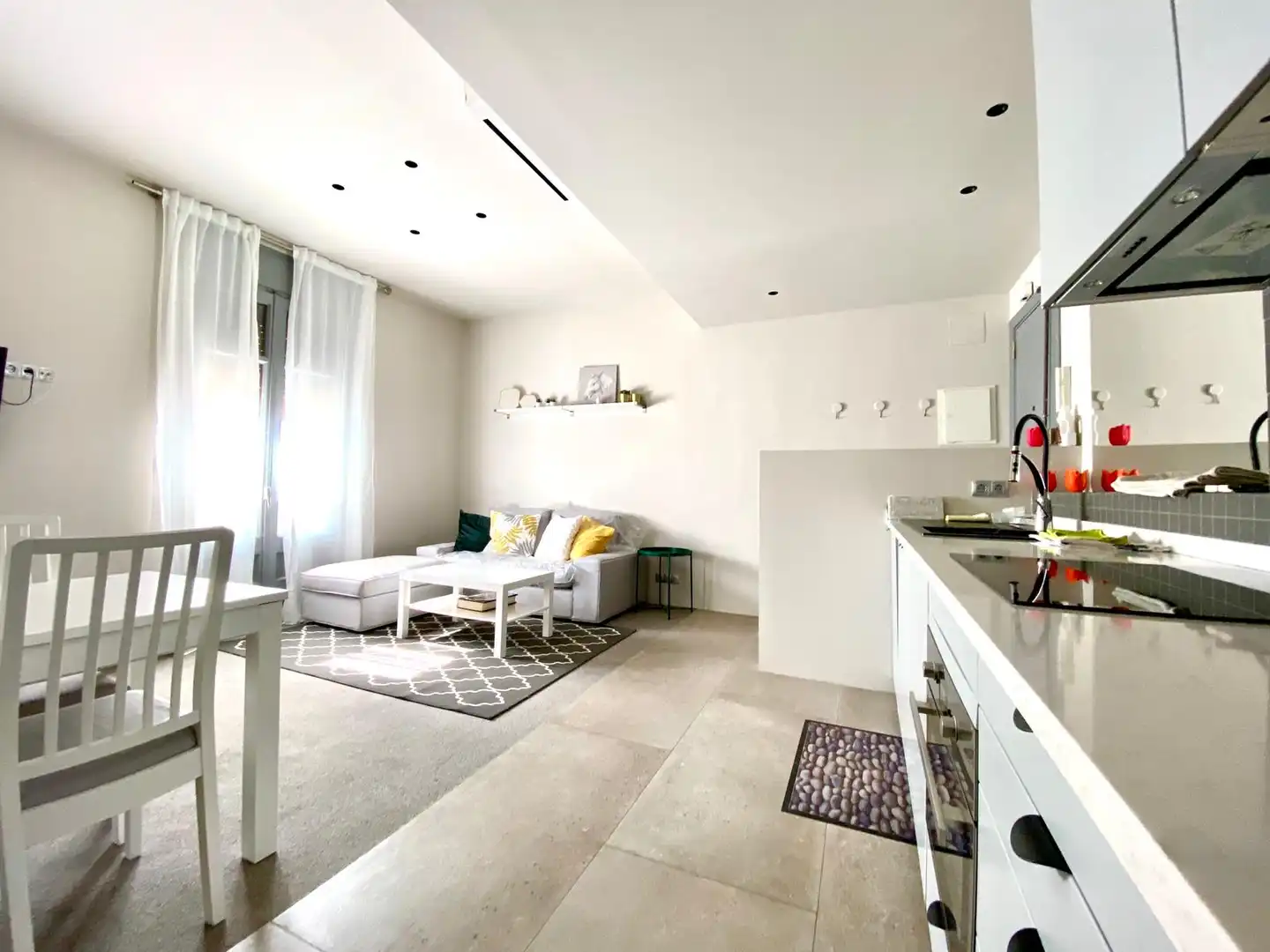 Wohnzimmer von Wohnung zum Verkauf in Barcelona mit Klimaanlage, Heizung und Parkett