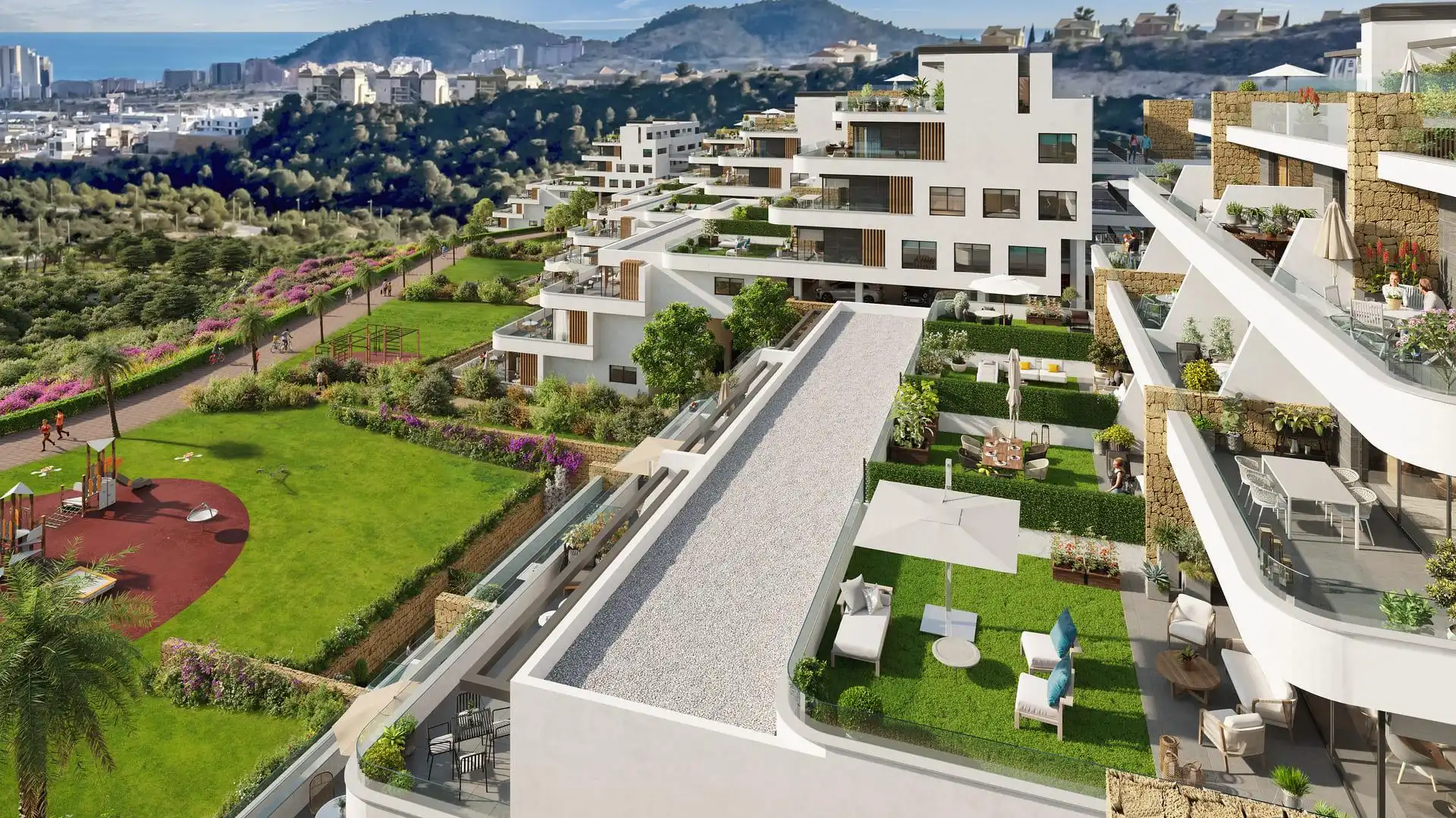 Terraza de Estudio en venta en Finestrat con Piscina comunitaria