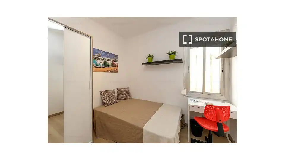 Habitación de Piso de alquiler en Barcelona con Aire acondicionado, Calefacción y Amueblado