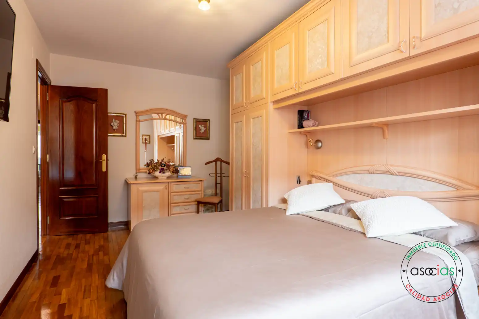 Bedroom of Flat for sale in Gijón   with Heating and Parquet flooring