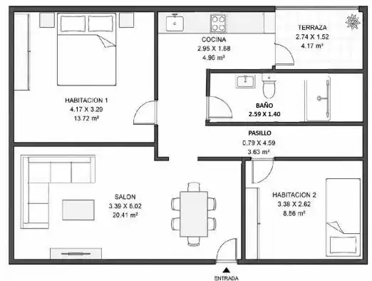 Ground floor for sale in Alfafar  with Air Conditioner and Alarm