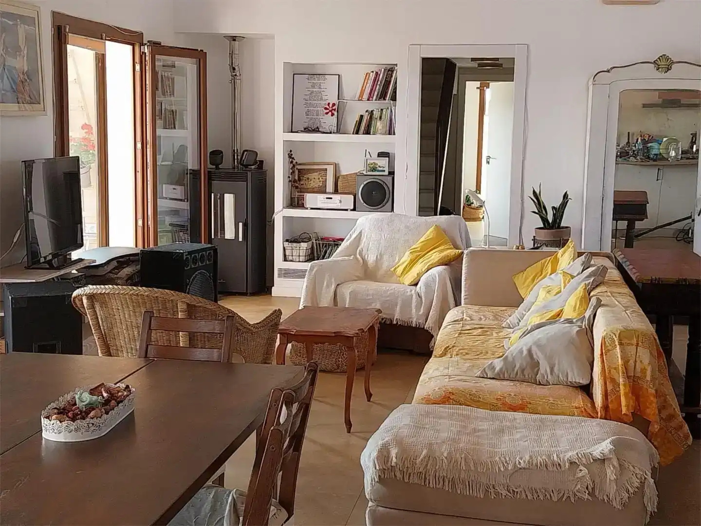 Living room of Flat for rent in Llucmajor  with Air Conditioner, Private garden and Swimming Pool