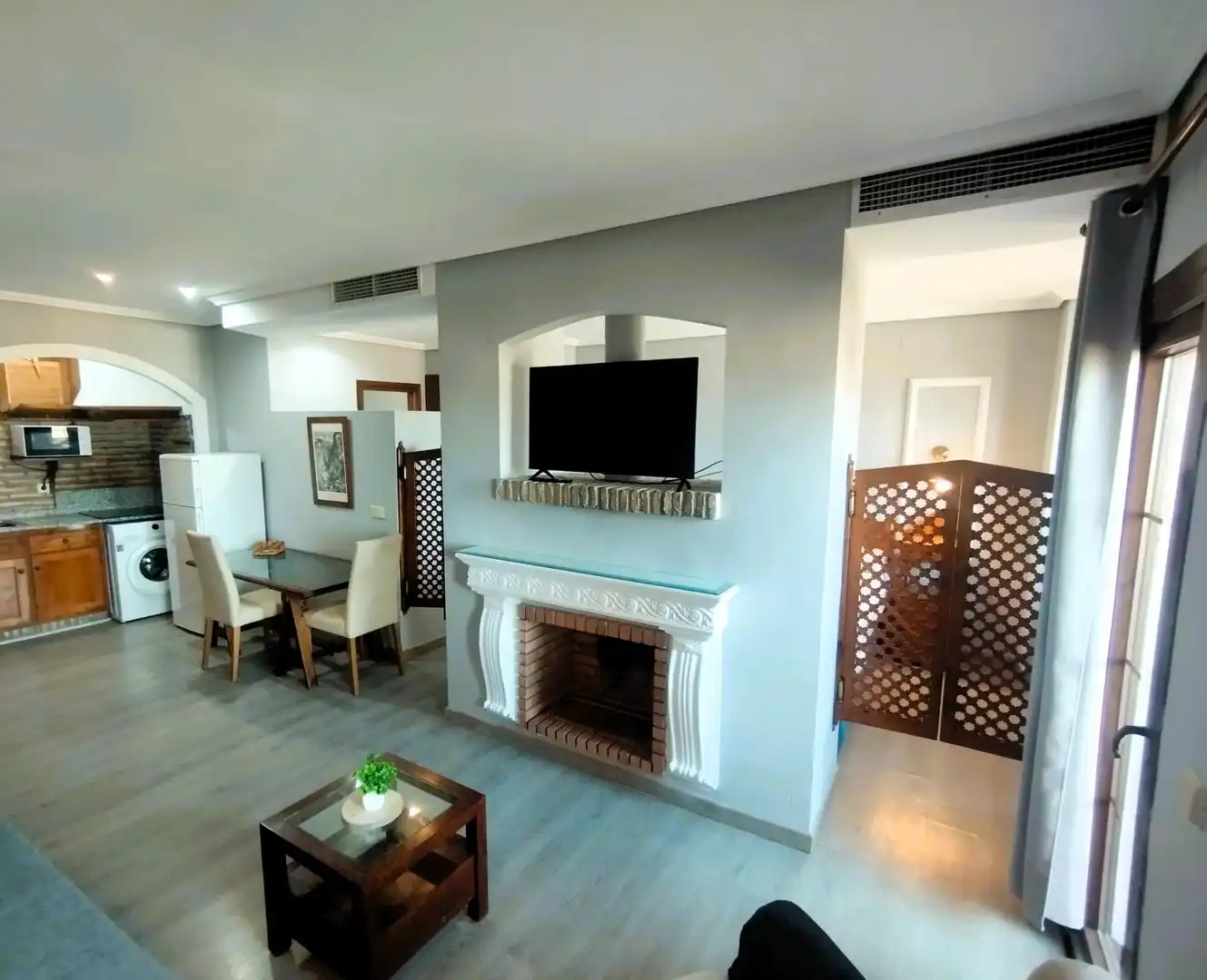 Sala de estar de Estudio en venta en San Fernando con Aire acondicionado, Terraza y Amueblado