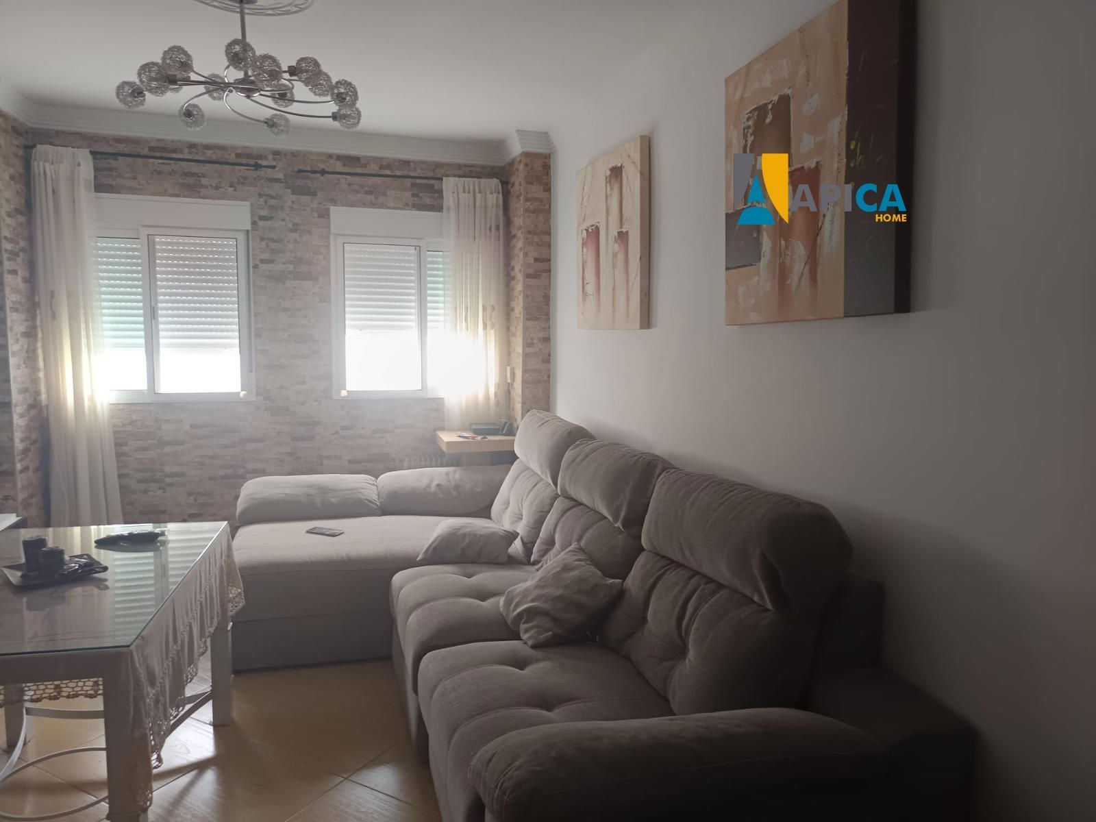 Living room of Flat for sale in Barbate  with Air Conditioner and Furnished
