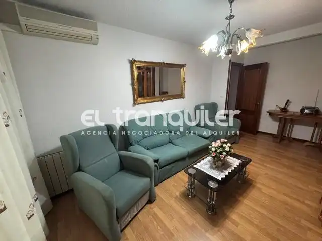 Wohnzimmer von Wohnung zur Miete in Madrid mit Klimaanlage, Terrasse und Möbliert