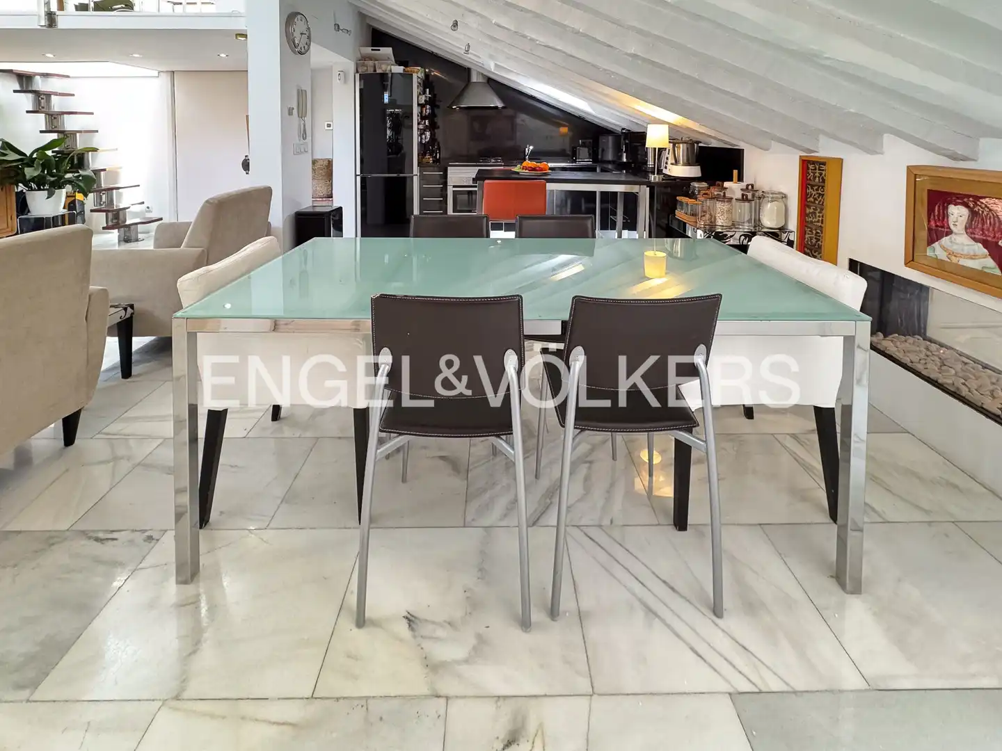 Dining room of Flat for rent in Madrid  with Air Conditioner, Heating and Terrace