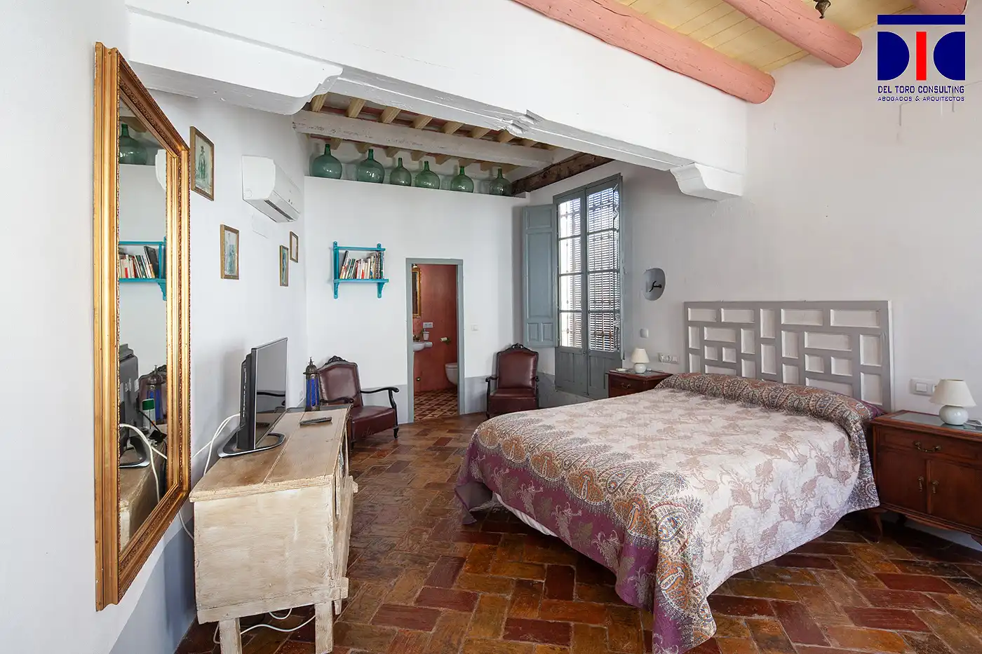 Habitación de Finca rústica en venta en Carmona con Aire acondicionado, Calefacción y Jardín privado