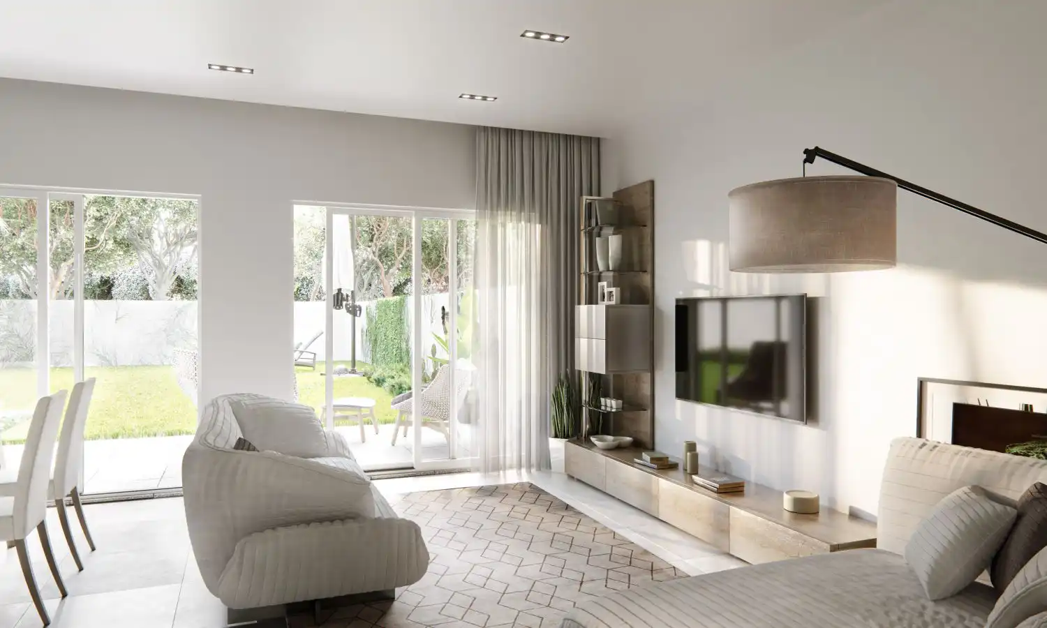 Sala d'estar de Casa o xalet en venda en Palomares del Río amb Aire condicionat, Calefacció i Jardí privat