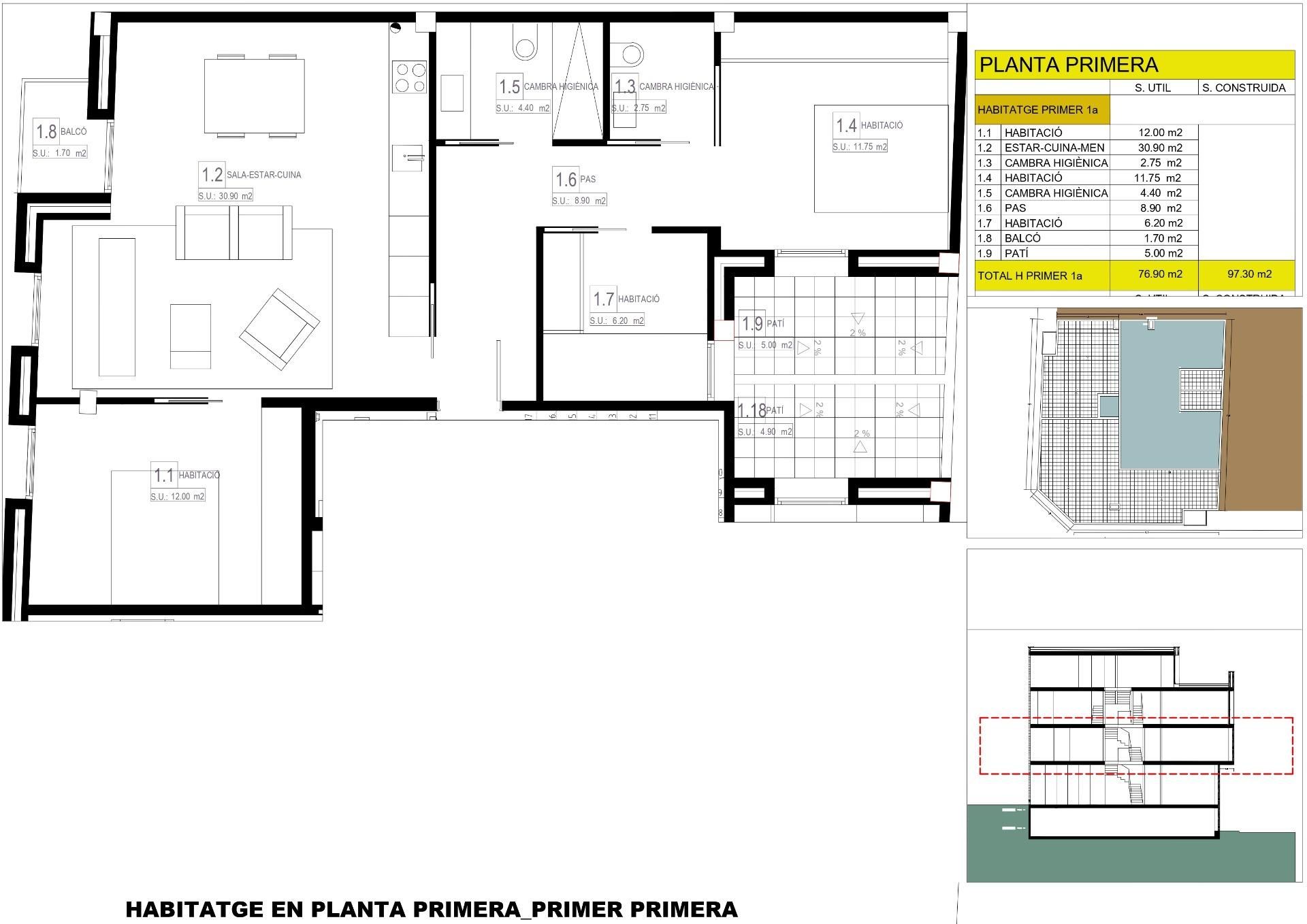 Wohnung zum verkauf in Vilanova del Camí mit Heizung, Terrasse und Abstellraum