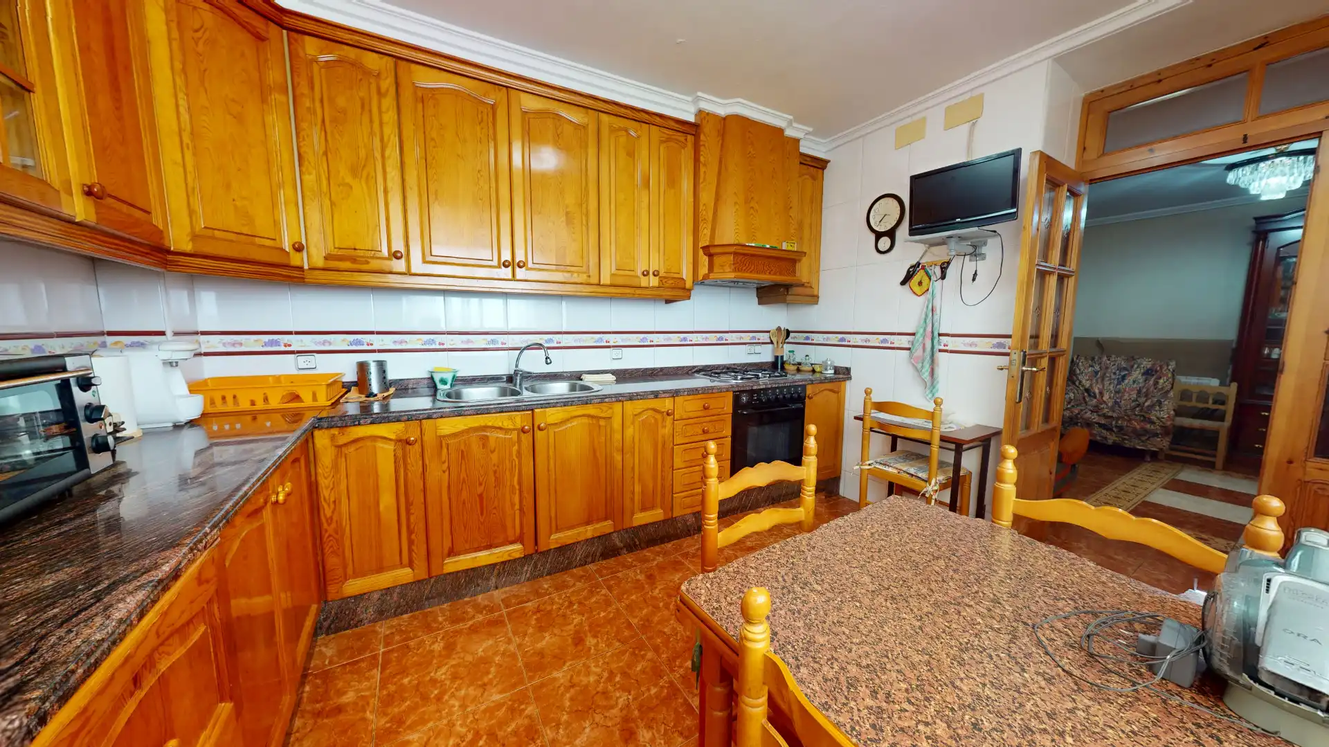 Cocina de Piso en venta en Torremanzanas / La Torre de les Maçanes con Calefacción, Terraza y Amueblado