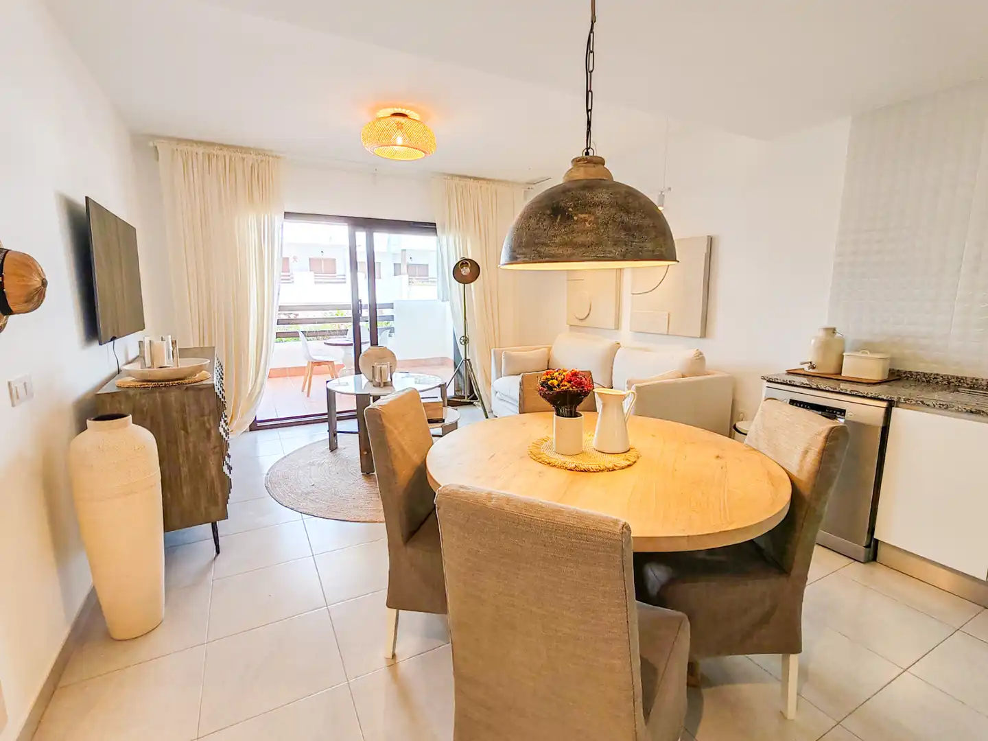 Esszimmer von Wohnung zum Verkauf in Pulpí mit Klimaanlage, Heizung und Terrasse