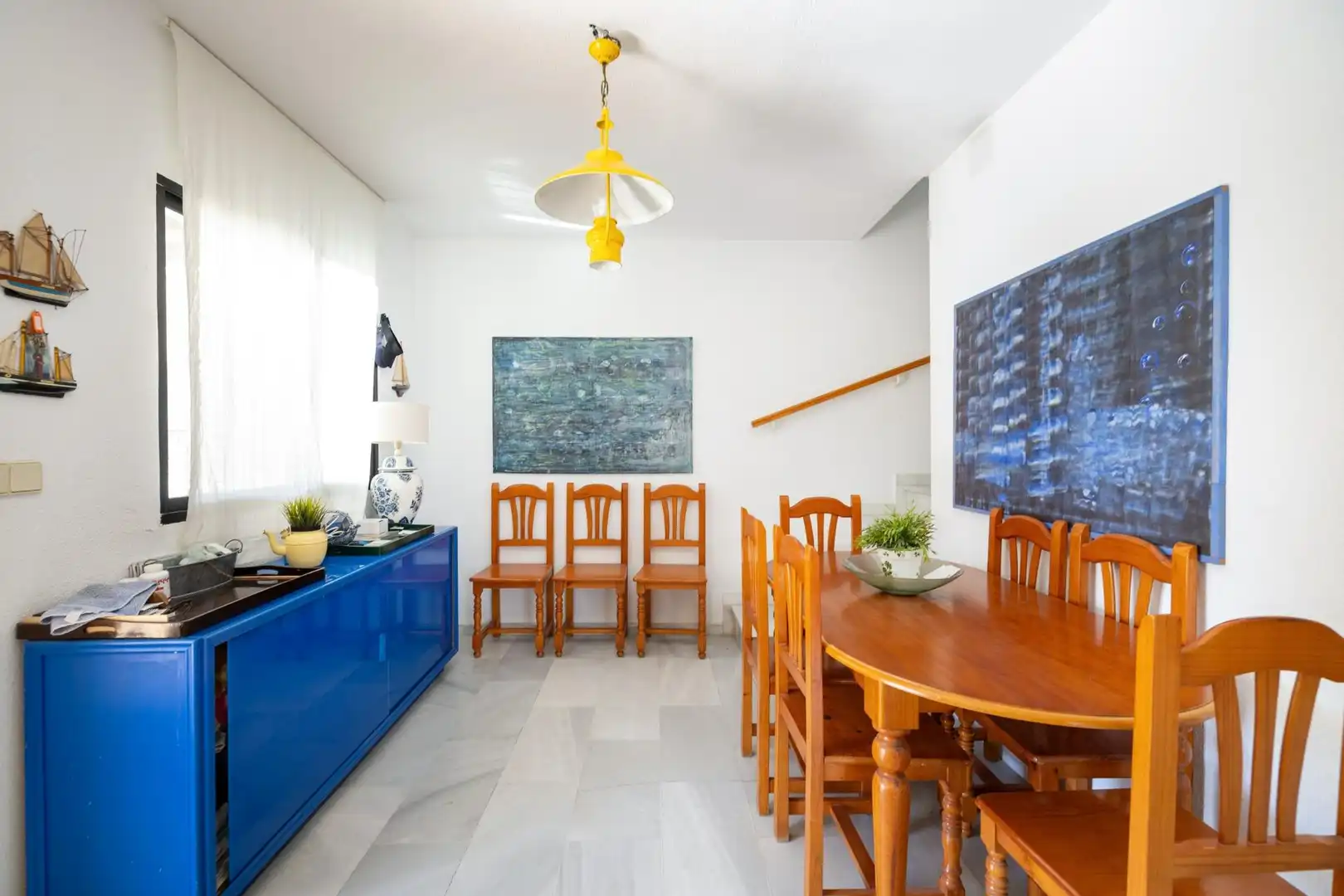 Esszimmer von Einfamilien-Reihenhaus zum Verkauf in Motril mit Klimaanlage, Möbliert und Balkon