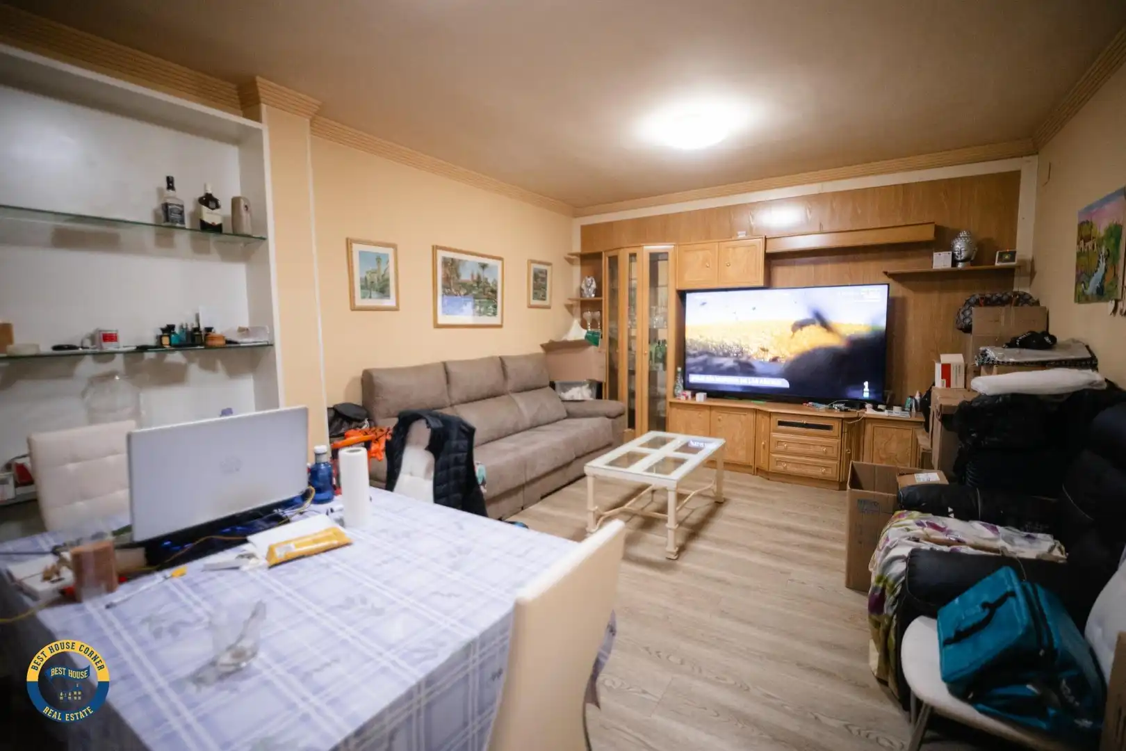Sala de estar de Casa adosada en venta en Los Santos de Maimona con Aire acondicionado y Terraza