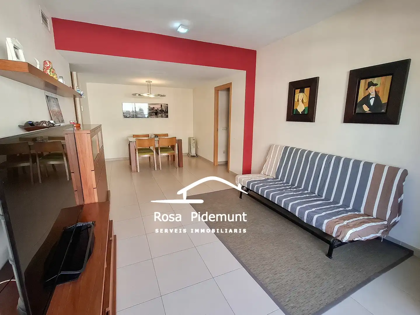 Wohnzimmer von Wohnung zum Verkauf in Lloret de Mar mit Klimaanlage, Heizung und Terrasse
