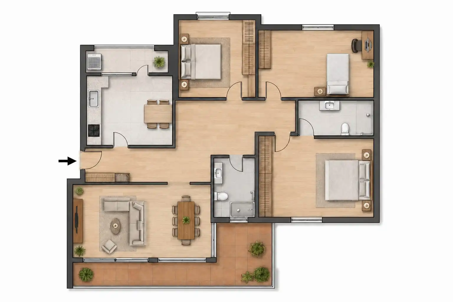 Piso en venta en Rivas-Vaciamadrid con Aire acondicionado, Calefacción y Jardín privado