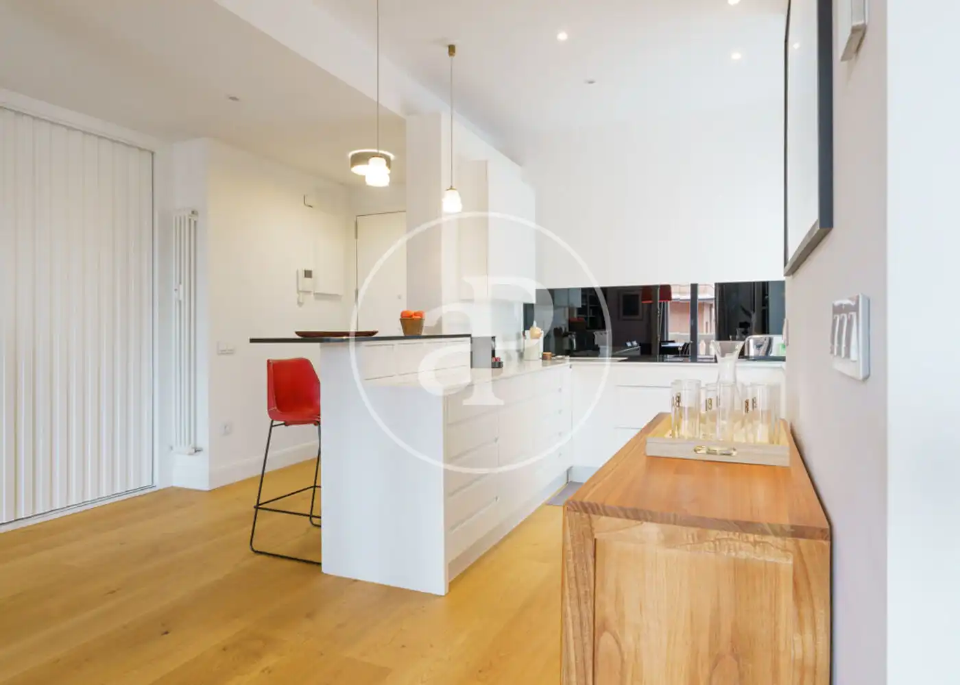 Kitchen of Flat for rent in Madrid  with Air Conditioner, Heating and Furnished