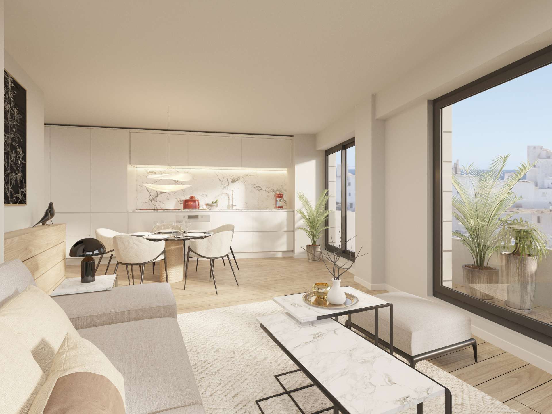Living room of Apartment for sale in Estepona  with Air Conditioner, Terrace and Swimming Pool