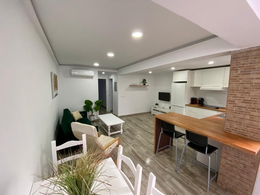 Sala d'estar de Apartament de lloguer en El Puerto de Santa María amb Aire condicionat i Moblat