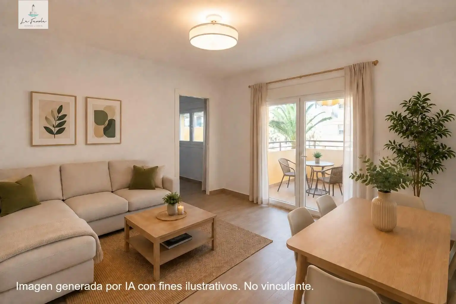 Wohnzimmer von Wohnung zur Miete in Málaga mit Privatgarten und Terrasse