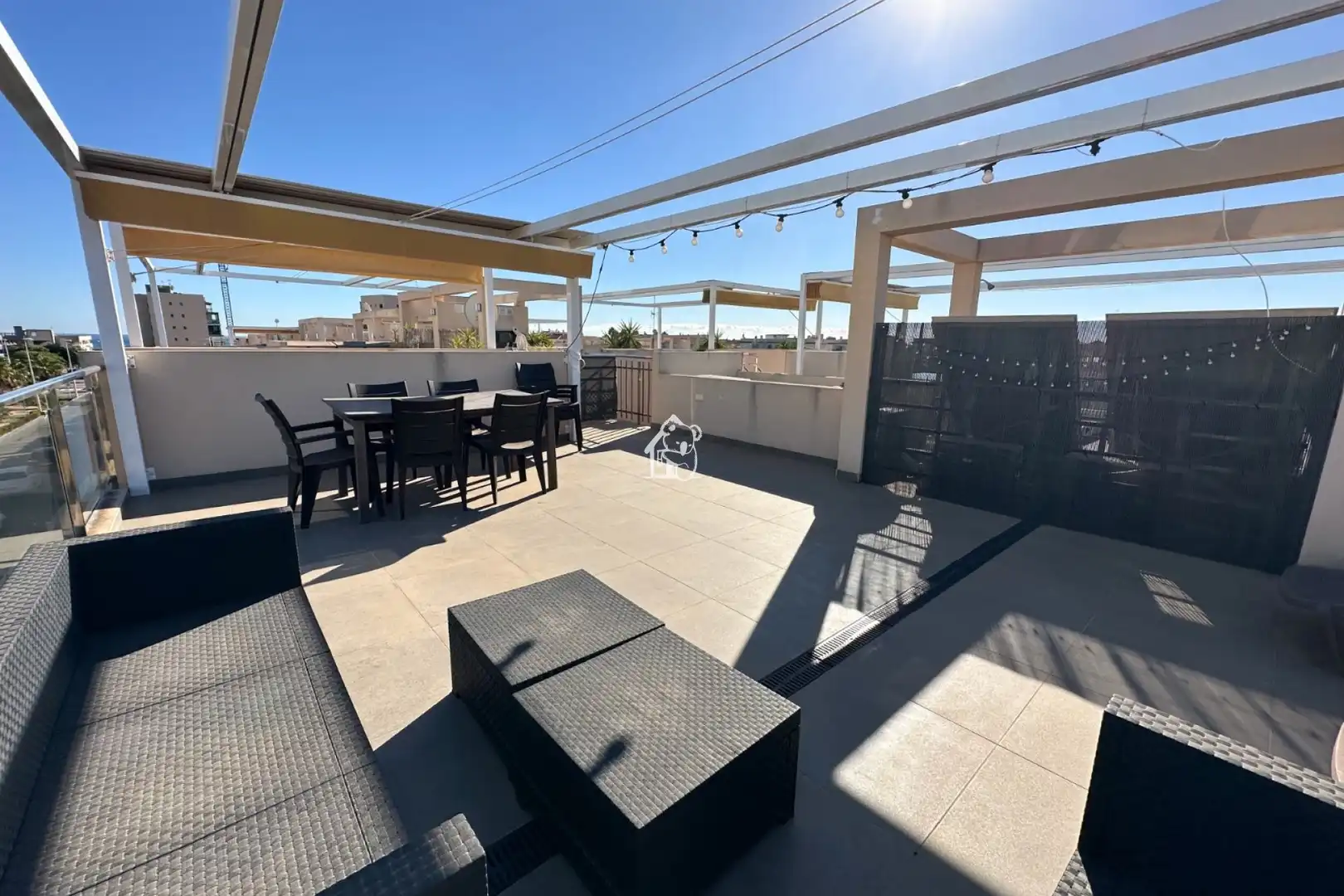 Terrassa de Apartament de lloguer en Pilar de la Horadada amb Aire condicionat, Terrassa i Piscina