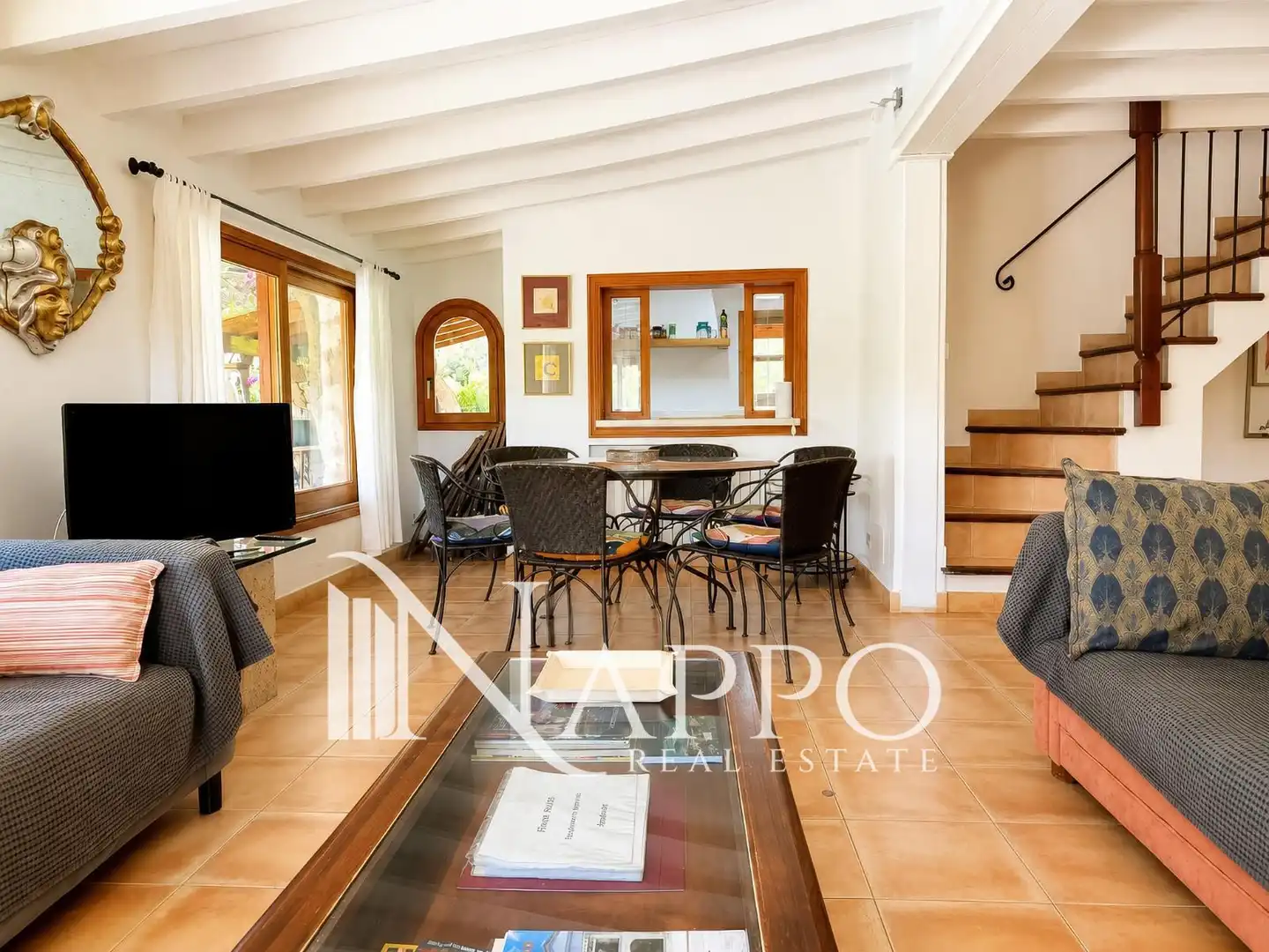 Sala de estar de Casa o chalet en venta en Pollença con Aire acondicionado, Calefacción y Piscina