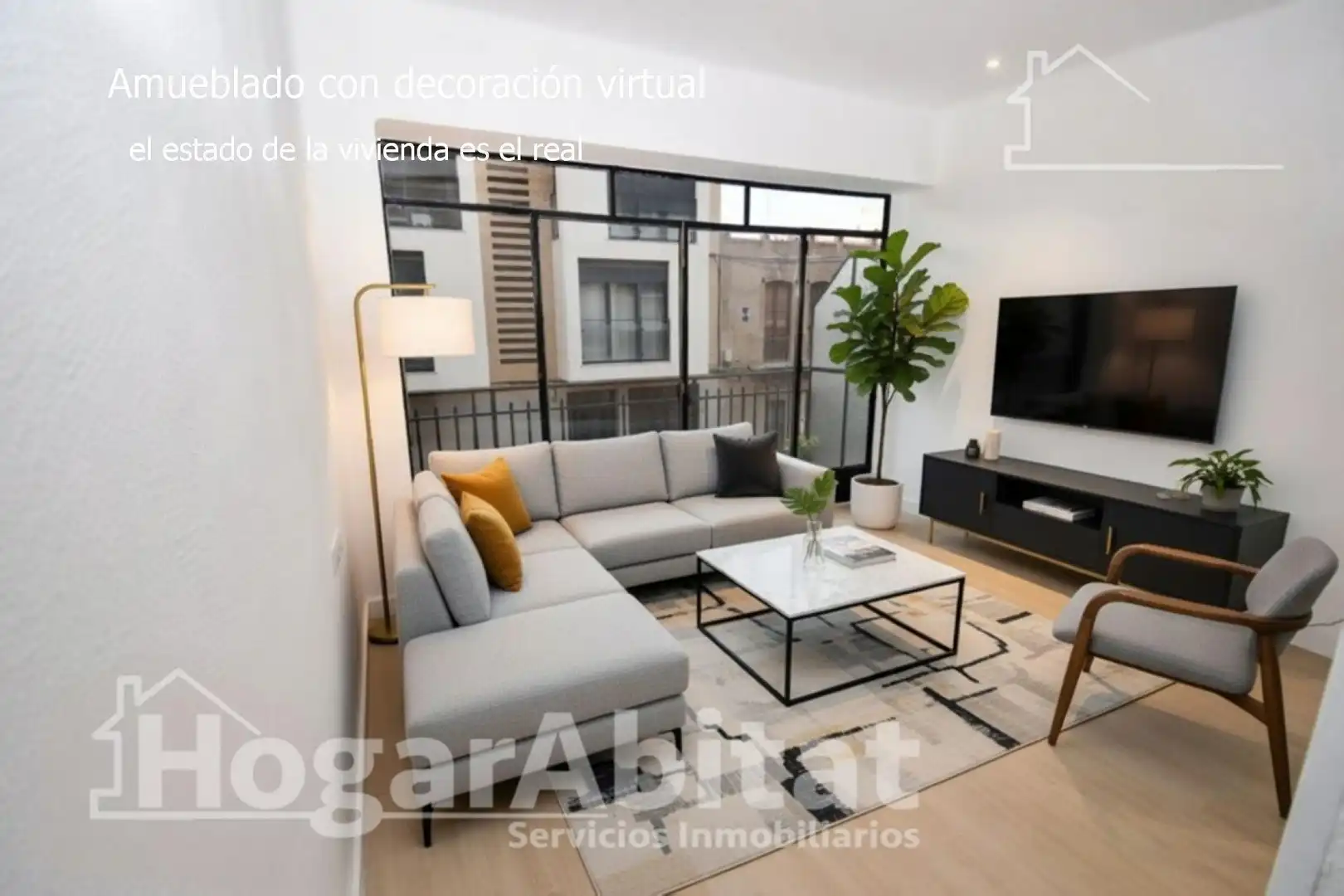 Living room of Flat for sale in Burriana / Borriana  with Balcony and Alarm