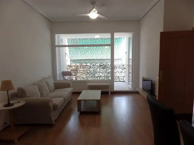 Wohnzimmer von Wohnung zur Miete in Madrid mit Heizung, Terrasse und Möbliert