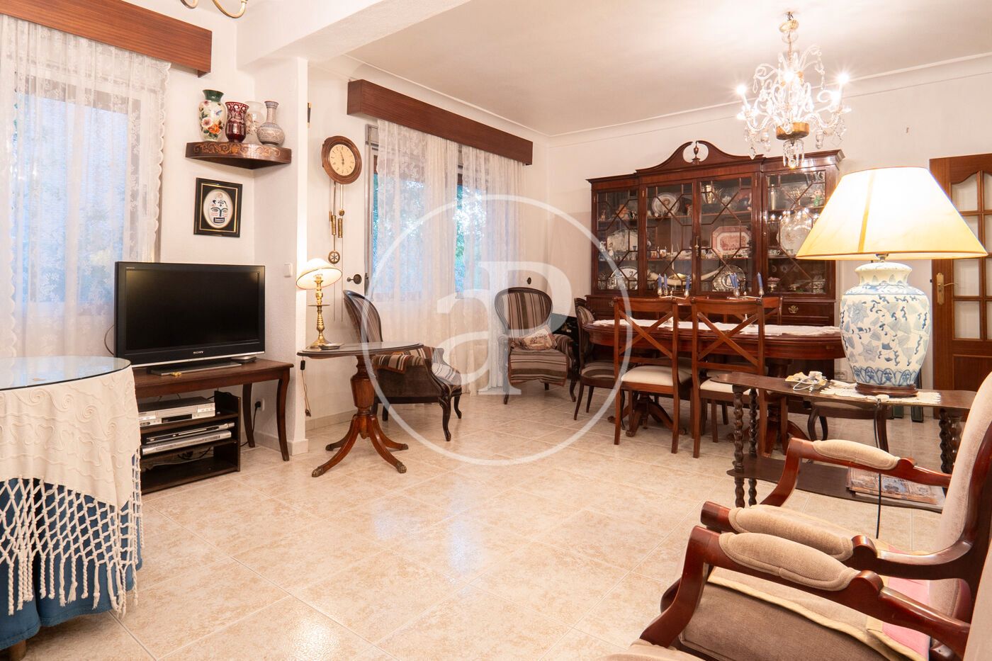 Sala de estar de Piso en venta en  Madrid Capital con Aire acondicionado