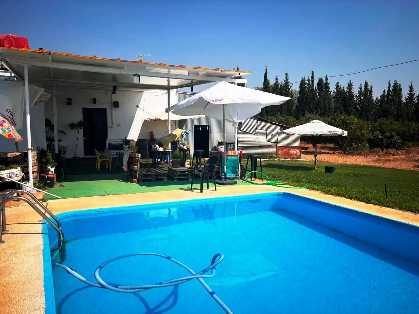 Piscina de Finca rústica en venda en Huévar del Aljarafe amb Jardí privat, Traster i Piscina